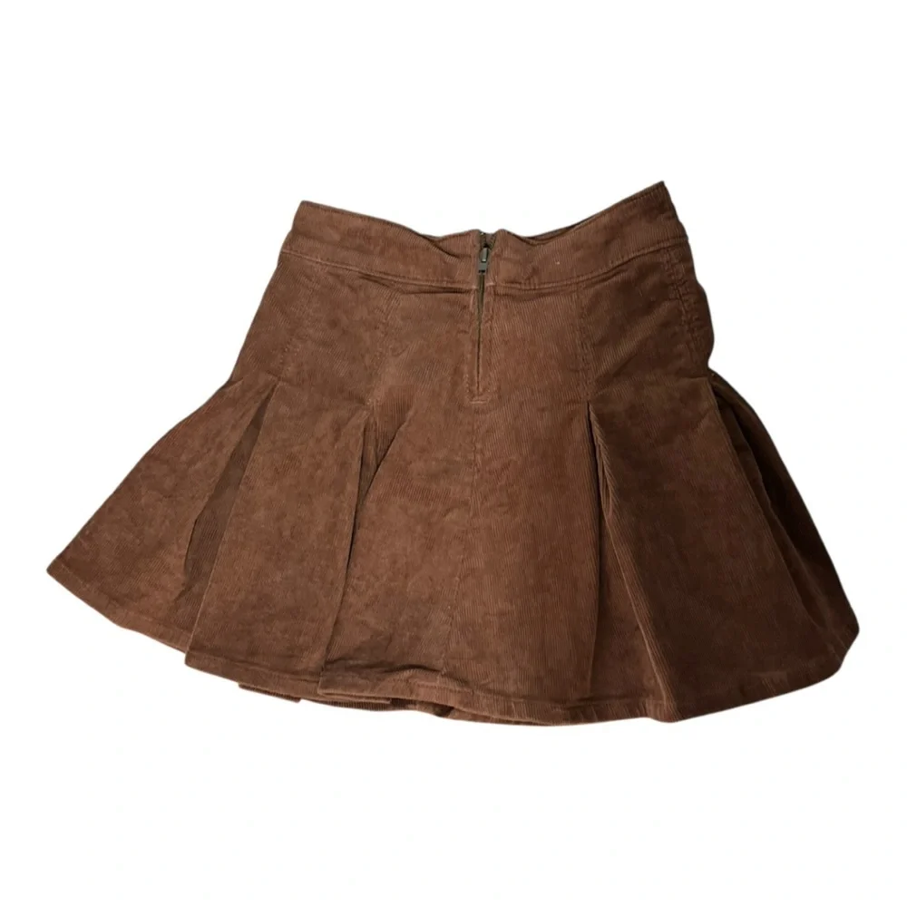 Gap Kids Corduroy Pleated Skirt Girls Size 6-7 Brown Pleated Small